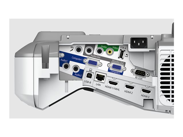 Epson EB-685W - 3LCD projector - 3500 lumens (white) - 3500 lumens (colour) - WXGA (1280 x 800) - 16:10 - 720p - LAN - grey, white