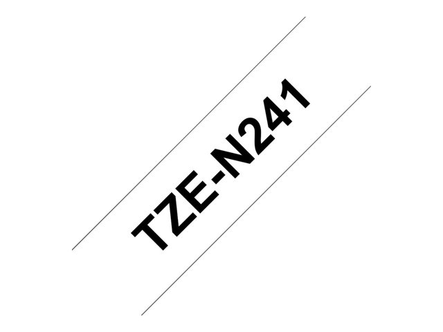 Brother TZe-N241 - Black on white - Roll (1.8 cm x 8 m) 1 cassette(s) non-laminated tape - for Brother PT-D600, P-Touch PT-1880, E310, P-Touch Cube Pro PT-P910