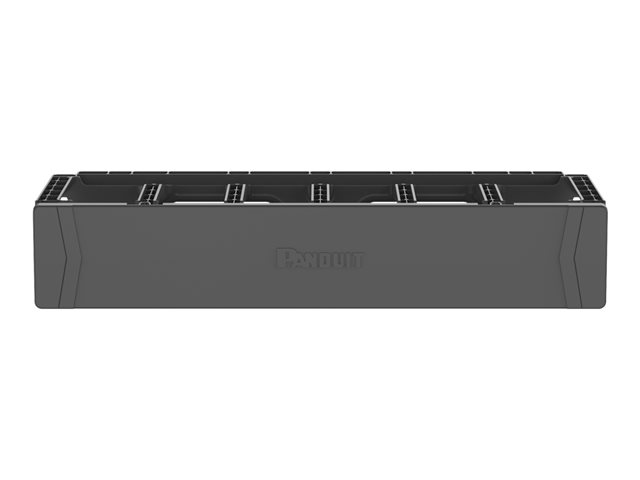 Panduit PatchRunner 2 Single Sided Manager - Rack cable management panel (horizontal) - black - 2U - 19\" - for P/N: PE2VD10, PE2VD1096, PE2VD12, PE2VFD06, PE2VFD08, PE2VFD0896, PE2VFD12, PR2VSD0679