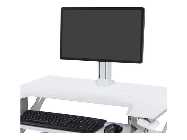 Ergotron WorkFit Single LD Monitor Kit - Mounting component (cart upgrade set) - for LCD display - white - screen size: up to 27\"