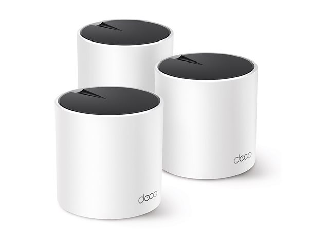 TP-Link Deco X55 V1.60 - Wi-Fi system - (3 routers) - up to 6,500 sq.ft - mesh 1GbE - Wi-Fi 6 - Dual Band