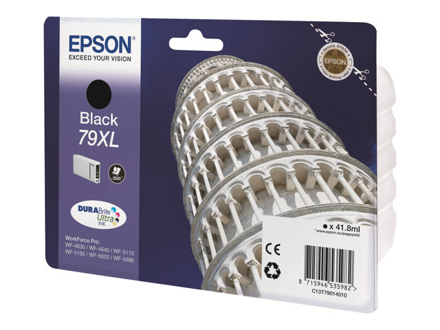 Epson 79XL - 41.8 ml - XL - black - original - ink cartridge - for WorkForce Pro WF-4630DWF, WF-4640DTWF, WF-5110DW, WF-5190DW, WF-5620DWF, WF-5690DWF