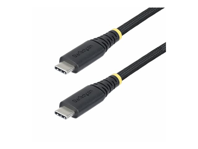 StarTech.com 3m USB-C Charging Cable, 240W, Silicone Jacket w/Braid - USB cable - 24 pin USB-C (M) to 24 pin USB-C (M) - USB 2.0 - 48 V - 5 A - 3 m - USB Power Delivery (240W), extended power range (EPR) - black