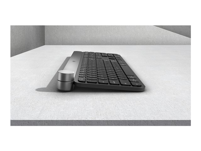 Logitech Craft Advanced with Creative Input Dial - Keyboard - backlit - Bluetooth, 2.4 GHz - Swiss
