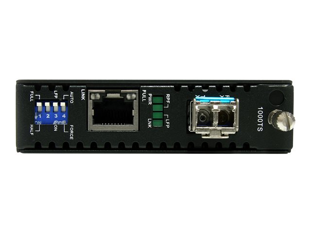 StarTech.com 1000 Mbps Gigabit Single-Mode Copper to Fiber Media Converter - Ethernet (1000Base-T) to LC Fiber Converter (ET1000S40LC2) - Fibre media converter - 1GbE - 1000Base-LX, 1000Base-SX, 1000Base-T - RJ-45 / LC single-mode - up to 40 km - 1310 nm - for P/N: SVA12M2NEUA, SVA12M5NA