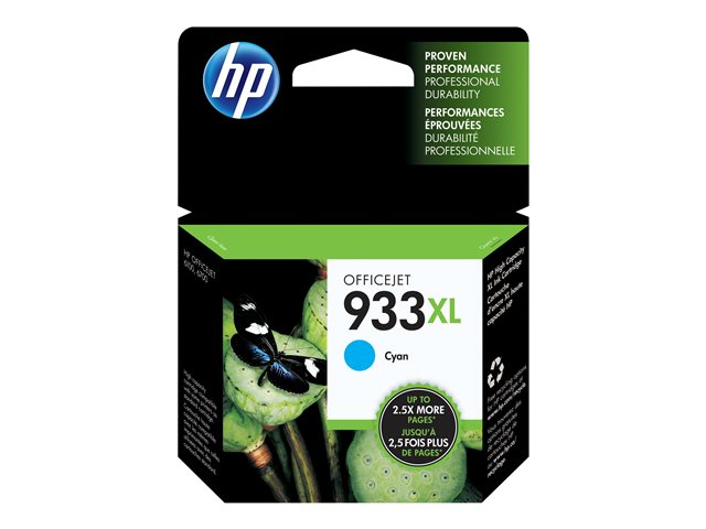 HP 933XL - High Yield - cyan - original - ink cartridge - for Officejet 6100, 6600 H711a, 6700, 7110, 7510, 7610, 7612