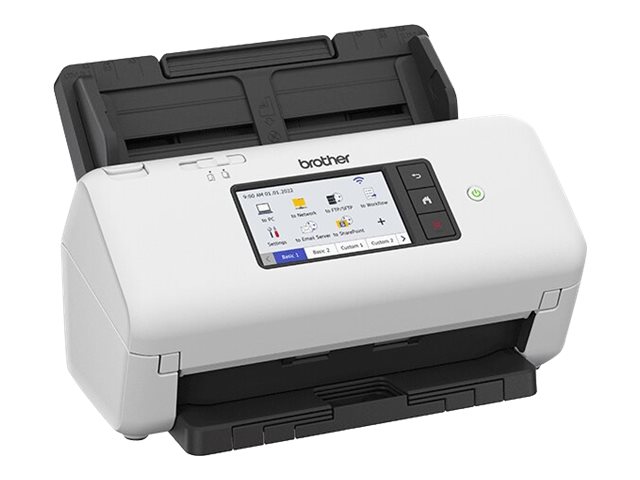 Brother ADS-4700W - Document scanner - Dual CIS - Duplex - A4 - 600 dpi x 600 dpi - up to 40 ppm (mono) / up to 40 ppm (colour) - ADF (80 sheets) - up to 6000 scans per day - USB 3.0, Gigabit LAN, Wi-Fi(n), USB 2.0 (Host)
