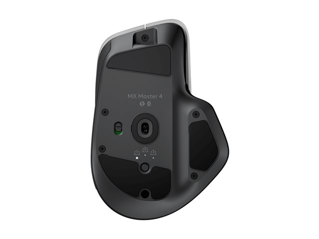 Logitech MX Master 4 - Mouse - 8 buttons - wireless - Bluetooth, 2.4 GHz - USB wireless receiver - graphite