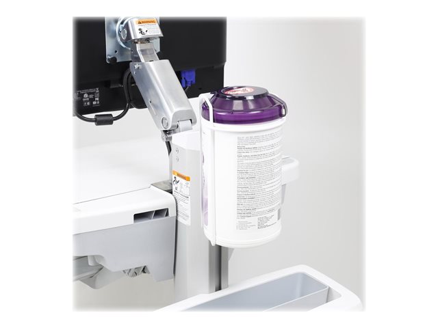Ergotron T-Slot Wipes Holder - Mounting component (holder) - white - cart mountable - for CareFit Slim, CareFit Pro, StyleView