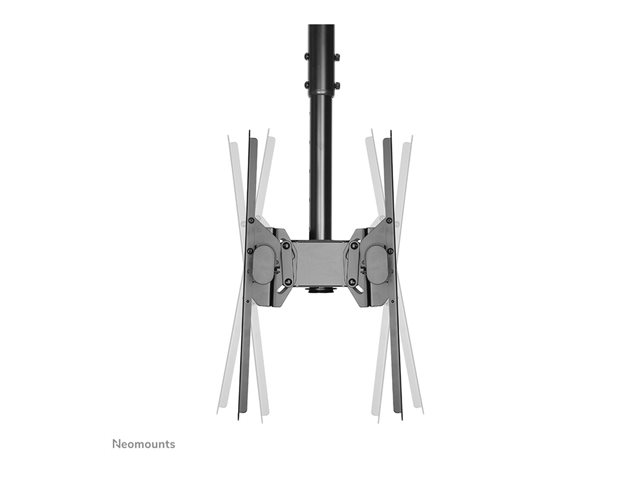 Neomounts NM-C440D - Bracket - full-motion - for 2 LCD displays - black - screen size: 32\"-60\" - ceiling mountable