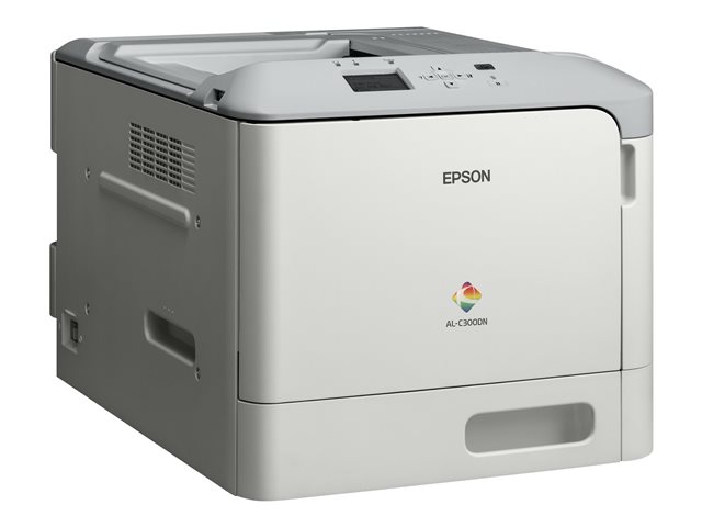 Epson AL-C300DN - Printer - colour - Duplex - laser - A4/Legal - 1200 x 1200 dpi - up to 31 ppm (mono) / up to 31 ppm (colour) - capacity: 350 sheets - USB 2.0, Gigabit LAN, USB host