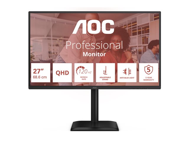 Q27E4U 27\" IPS QHD, 2560x1440@120Hz Wid 16/9, DP-HDMI, 4xUSB 3.2, Brightness 300 cd/m², D Contrastratio 20M:1, Viewing angle 178°/17
