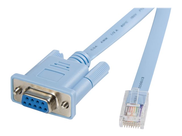 StarTech.com 6 ft RJ45 to DB9 Cisco Console Management Router Cable - M/F Serial Console Cable (DB9CONCABL6) - Serial cable - RJ-45 (M) to DB-9 (F) - 1.8 m - blue - for P/N: EC1S952, EC2S952, IES101002SFP