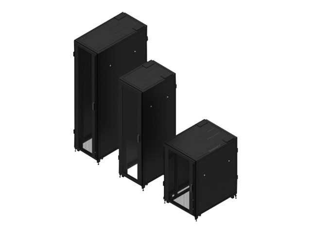 Eaton RA Series - Rack cabinet - 4-post - black, RAL 9005 - 24U - 19\"