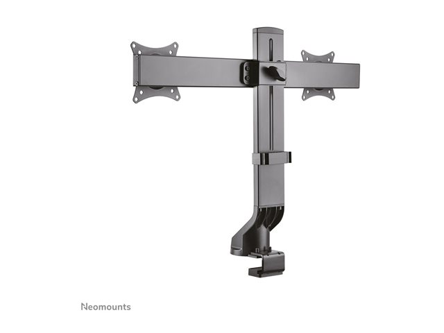 Neomounts FPMA-D860D - Mounting kit - full-motion - for 2 LCD displays - black - screen size: 10\"-27\" - clamp mountable, grommet, desk-mountable