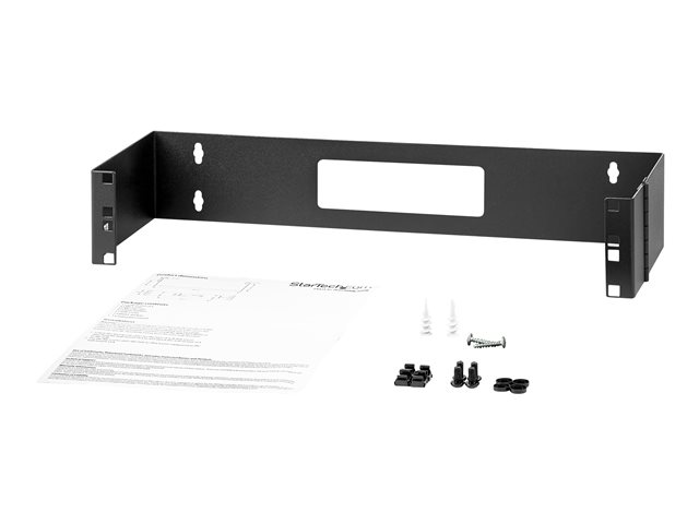 StarTech.com 2U Hinged Wall Mount Patch Panel Bracket - 6 inch Deep - 19\" Patch Panel Swing Rack for Shallow Network Equipment- 22lbs (WALLMOUNTH2) - Wall mount bracket - 2U - 19\"