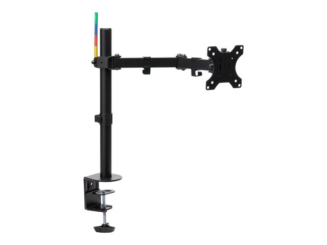Kensington SmartFit Ergo Single Extended Monitor Arm - Mounting kit - adjustable arm - for Monitor - powder-coated steel - black - screen size: up to 34\" - desktop, C-clamp, grommet, desk-mountable