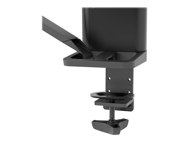 Ergotron TRACE - Mounting kit (handle, base, lift column, extension arms, bow, 2 sliding pivots, 2-piece desk clamp) - Constant Force Technology - for 2 LCD displays - matte black - screen size: 21.5\"-27\"