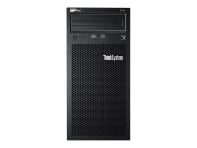 Lenovo ThinkSystem ST50 7Y48 - Server - tower 4U - 1-way - 1 x Xeon E-2224G / up to 4.7 GHz - RAM 8 GB - HDD 2 x 1 TB - DVD-Writer - UHD Graphics P630 - Gigabit Ethernet - no OS - monitor: none