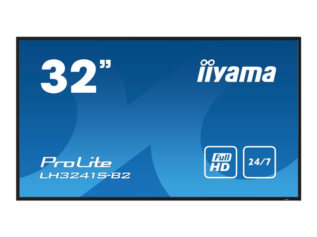 iiyama ProLite LH3241S-B2 - 32\" Diagonal Class (31.5\" viewable) LED-backlit LCD display - digital signage - with built-in SoC media player - 1080p 1920 x 1080 - black