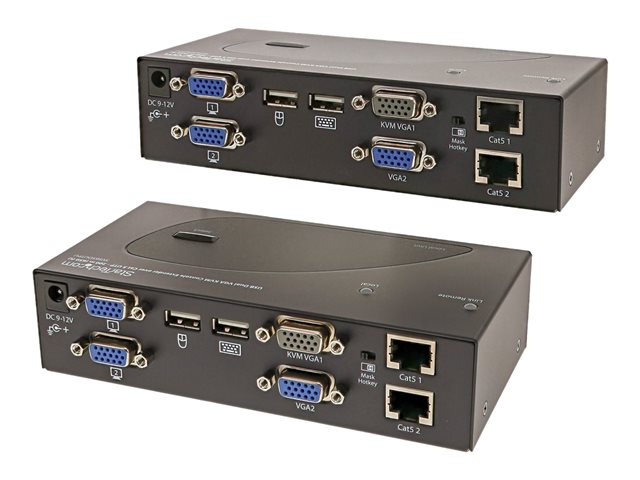 StarTech.com 650 ft/200m USB 2.0 Dual VGA KVM Console Extender over Cat5 UTP -for Dual VGA, USB-enabled PC or KVM Switch - Upto 1920x1200 (SV565DUTPU) - KVM extender - over CAT 5 - up to 200 m - for P/N: SVA12M2NEUA, SVA12M5NA
