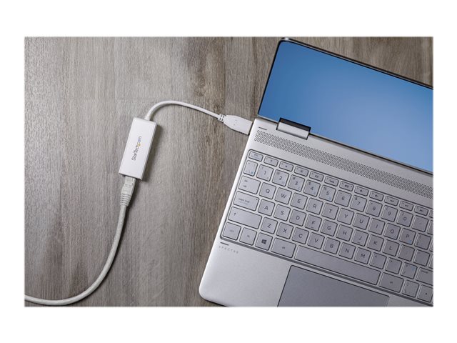 StarTech.com USB 3.0 to Gigabit Ethernet Network Adapter - 10/100/1000 NIC - USB to RJ45 LAN Adapter for PC Laptop or MacBook (USB31000SW) - Network adapter - USB 3.0 - Gigabit Ethernet - white