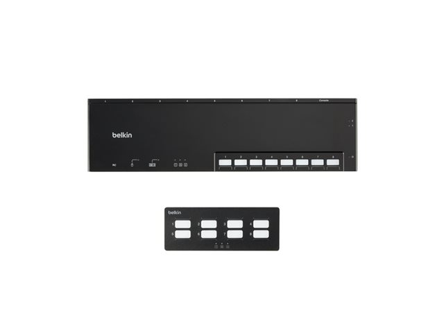Belkin 8-Port Single Head Modular Secure KVM Switch Base Unit PP4.0 W/Remote