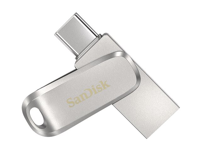 SanDisk Ultra Dual Drive Luxe - USB flash drive - 256 GB - USB 3.1 Gen 1 / USB-C - silver