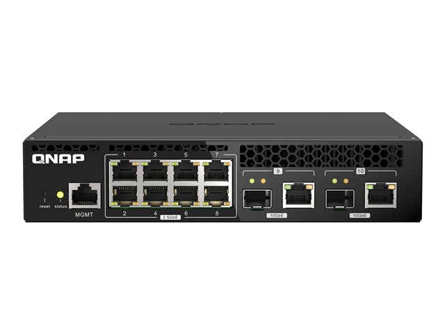 QNAP QSW-M2108R-2C - Switch - Managed - 8 x 2.5GBase-T + 2 x combo 10 Gigabit SFP+/RJ-45 - desktop, rack-mountable