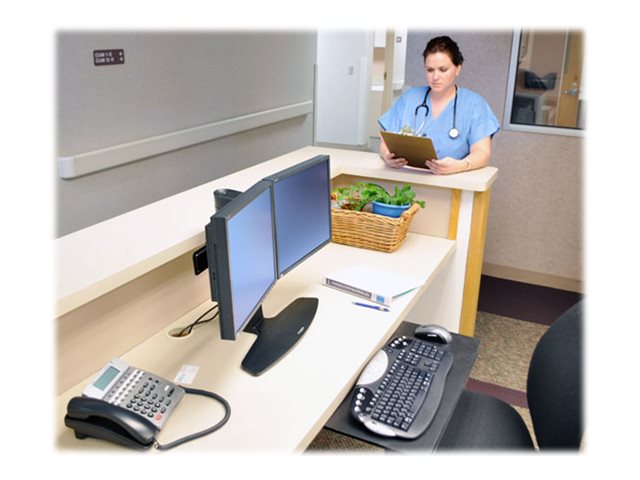 Ergotron Neo-Flex - Stand - for 2 LCD displays - black - screen size: up to 24\" - desktop
