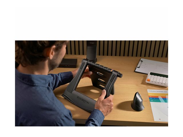 Kensington Pro Fit Ergo Vertical Wireless Mouse - Vertical mouse - ergonomic - right-handed - 6 buttons - wireless - 2.4 GHz - USB wireless receiver - black