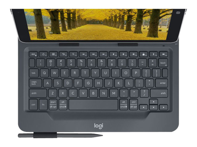 Logitech Universal - Keyboard and folio case - wireless - Bluetooth 3.0 - QWERTY - UK
