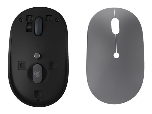 Lenovo Go - Mouse - ergonomic - right and left-handed - blue optical - 5 buttons - wireless - 2.4 GHz - USB-C wireless receiver - storm grey - for ThinkPad X1 Yoga Gen 8 21HQ