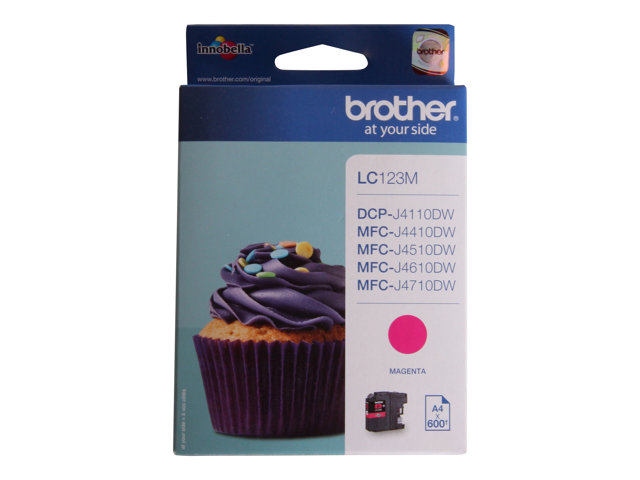 Brother LC123M - High Yield - magenta - original - ink cartridge - for Brother DCP-J100, J105, J132, J152, J552, J752, MFC-J245, J470, J650, J6520, J6720, J6920