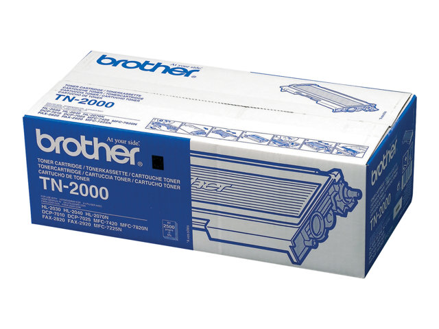Brother TN2000 - Black - original - toner cartridge - for Brother DCP-7010, DCP-7010L, DCP-7025, MFC-7225n, MFC-7420, MFC-7820N, FAX-2820, 2825
