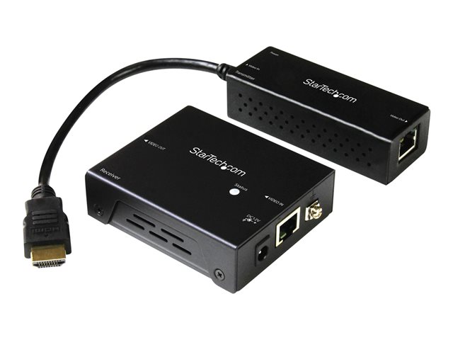 StarTech.com HDBaseT Extender Kit with Compact Transmitter - HDMI over CAT5 - HDMI over HDBaseT - Up to 4K (ST121HDBTDK) - Video/audio extender - transmitter - over CAT 5 - 19 pin HDMI Type A / RJ-45 - up to 70 m - for P/N: SVA12M2NEUA, SVA12M5NA