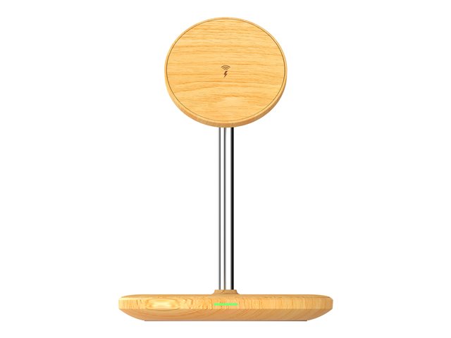 Wood Grain 2-in-1 Magnetic Wireless Char