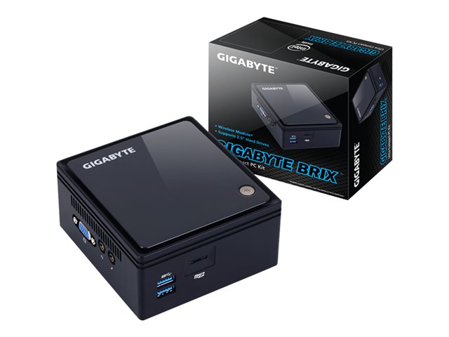 Gigabyte BRIX GB-BACE-3160 (rev. 1.0) - Barebone - Ultra Compact PC Kit 1 x Celeron J3160 / up to 2.24 GHz - RAM 0 GB - HD Graphics 400 - Gigabit Ethernet