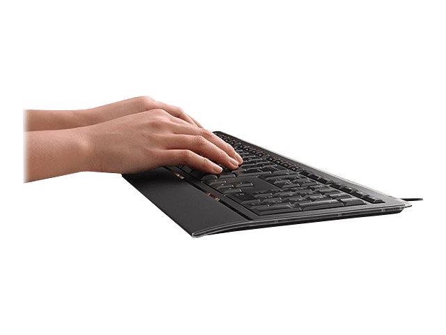 Logitech Illuminated K740 - Keyboard - backlit - USB - French - orange, classic black