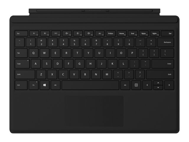 Microsoft Surface Pro Type Cover with Fingerprint ID - Keyboard - with trackpad, accelerometer - backlit - QWERTY - UK - black - commercial - for Surface Pro (Mid 2017), Pro 3, Pro 4