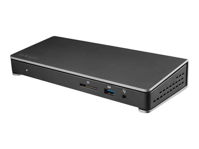 StarTech.com Thunderbolt 3 Dock, Dual Monitor 4K 60Hz TB3 Laptop Docking Station with DisplayPort, 85W Power Delivery Charging, 6-Port USB 3.0 Hub, SD 4.0 Reader, GbE, Audio, Windows & Mac - 85W PD TB3 Dock (TB3DOCK2DPPU) - Docking station - Thunderbolt 3 - DP - 1GbE - 180 Watt