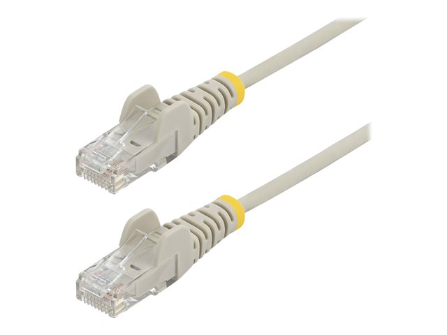 StarTech.com 3m Slim LSZH CAT6 Ethernet Cable, 10 Gigabit Snagless RJ45 100W PoE Patch Cord, CAT 6 10GbE UTP Network Cable w/Strain Relief, Grey, Fluke Tested/ETL, Low Smoke Zero Halogen - Category 6 - 28AWG (N6PAT300CMGRS) - Patch cable - RJ-45 (M) to RJ-45 (M) - 3 m - CAT 6 - snagless - grey