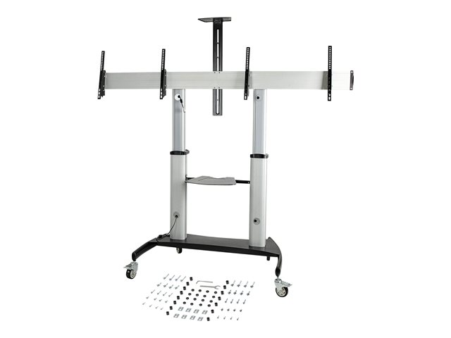 Dual TV Cart / Mount, Rolling TV Cart