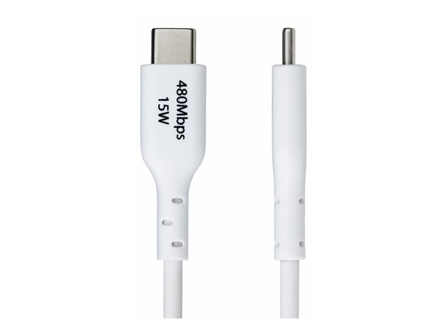 1m White USB-A to USB-C Charging Cable