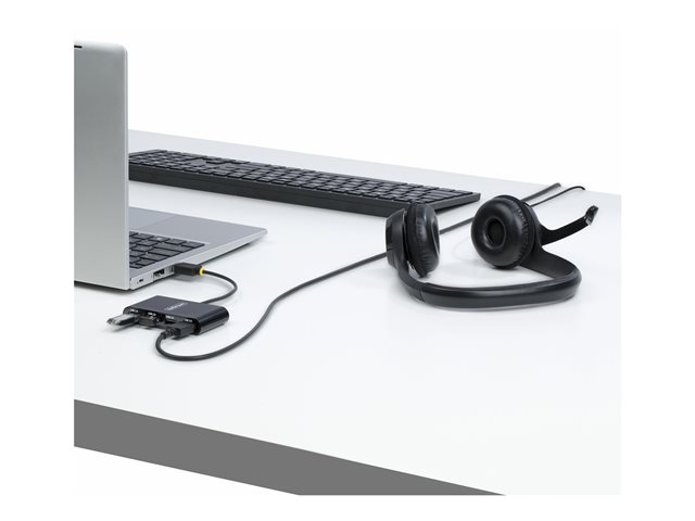 StarTech.com 4-Port USB 2.0 Hub, USB Bus Powered, Small Travel Mini USB Hub, USB 2.0 Splitter, Multi-Port Portable USB Hub, 480Mbps, Overcurrent Protection (OCP) - Hub - 4 x USB 2.0 - desktop