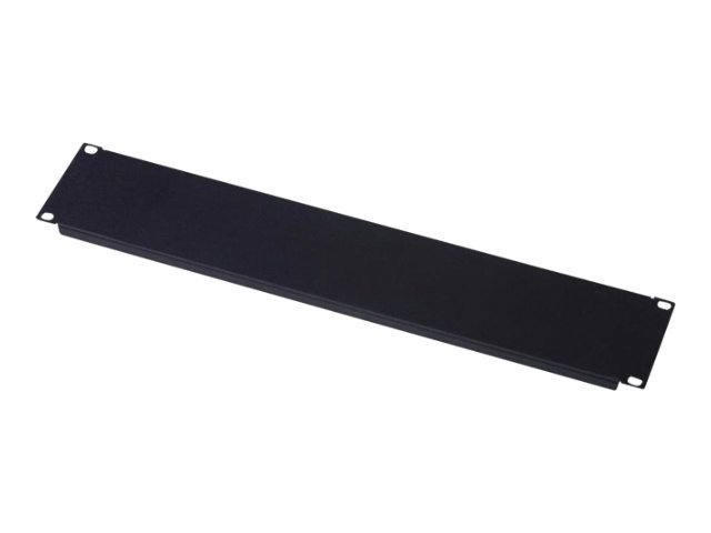 2U blank panel color black (RAL 9005)