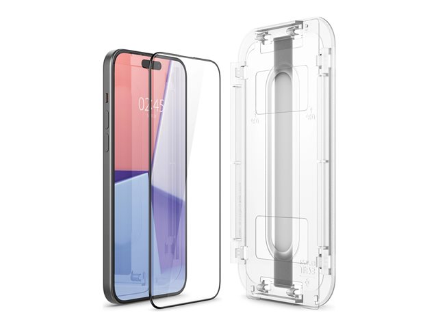 Spigen iPh 15 Glas.tR EZ Fit HD FC Bl