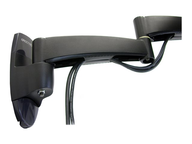 Ergotron 200 Series - Mounting kit (wall bracket, dual articulating arm, crossbar, 2 extensions, 2 VESA adapters) - adjustable arm - for 2 LCD displays - steel - black - screen size: up to 22\" - wall-mountable