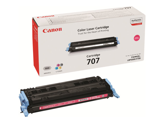 Canon 707 - Magenta - original - toner cartridge - for i-SENSYS LBP5000, LBP5100, Laser Shot LBP-5000, 5100