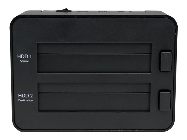 StarTech.com Dual Bay Hard Drive Duplicator and Eraser, Standalone HDDSSD ClonerCopier, USB 3.0 to SATA Docking Station, Hard Disk Duplicator and Sanitizer Dock - ToollessTop-Loading Design - Hard drive duplicator - 2 bays (SATA-300) - for P/N: SVA12M5NA